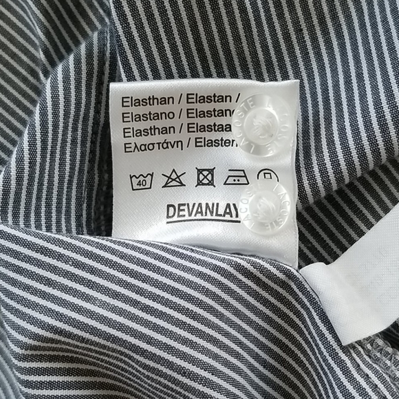 🚫SOLD - Lacoste Navy & White Stripe Shirt - Picture 8 of 8